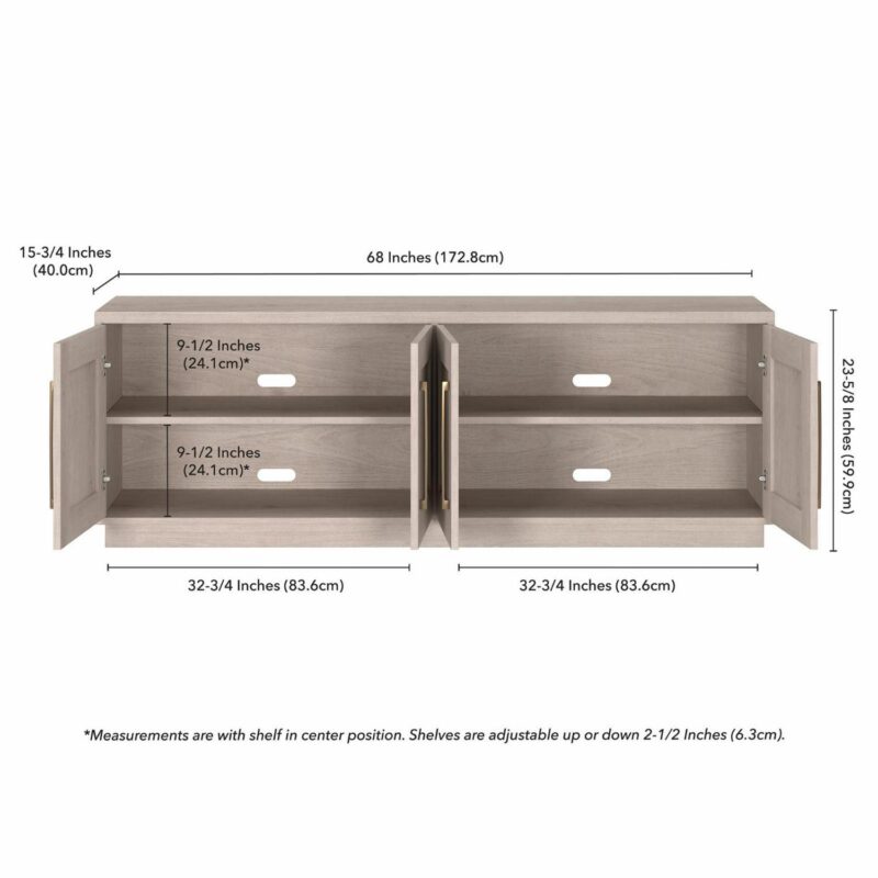 Evelyn&Zoe Tillman Rectangular TV Stand for TV's up to 75 , Alder White - Image 5