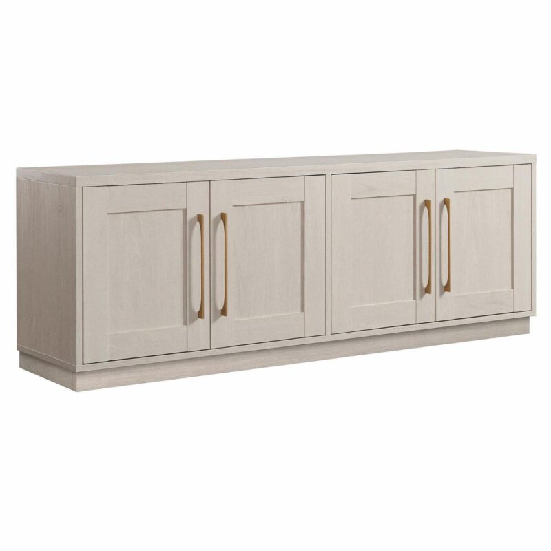 Evelyn&Zoe Tillman Rectangular TV Stand for TV's up to 75 , Alder White