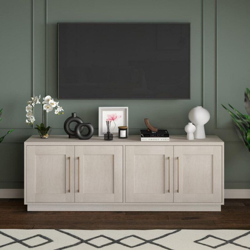 Evelyn&Zoe Tillman Rectangular TV Stand for TV's up to 75 , Alder White - Image 7