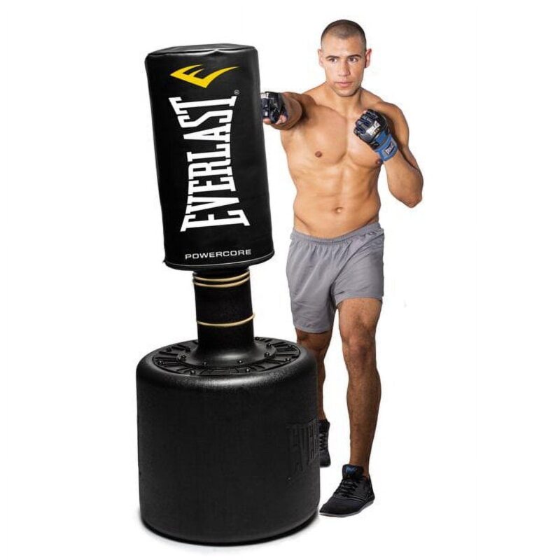 Everlast Powercore Free Standing Indoor Rounded Heavy Duty Fitness Training Bag - Image 4