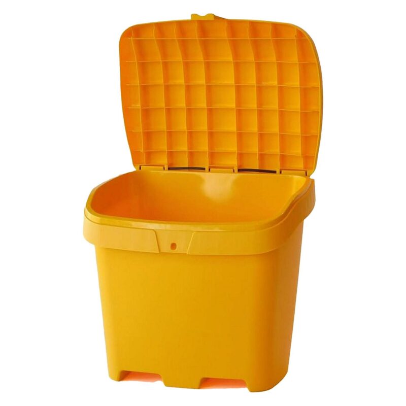 FCMP Outdoor 31 Gal Salt, Sand Storage Box Deck Container for Patio, Yellow - Image 9