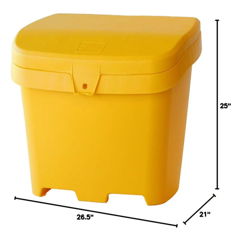 FCMP Outdoor 31 Gal Salt, Sand Storage Box Deck Container for Patio, Yellow - Image 6