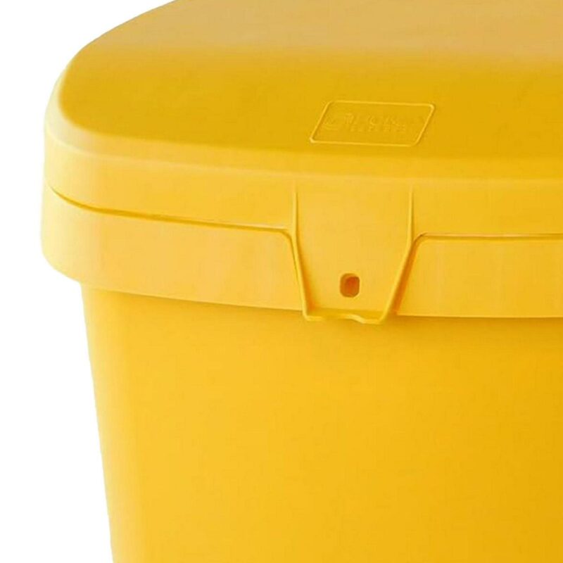 FCMP Outdoor 31 Gal Salt, Sand Storage Box Deck Container for Patio, Yellow - Image 10