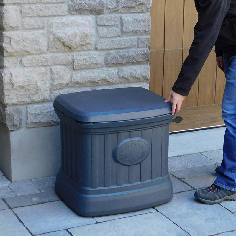 FCMP Outdoor SB120-GRY-S 26 Gallon Outdoor Utility Storage Bin Container, Gray - Image 8