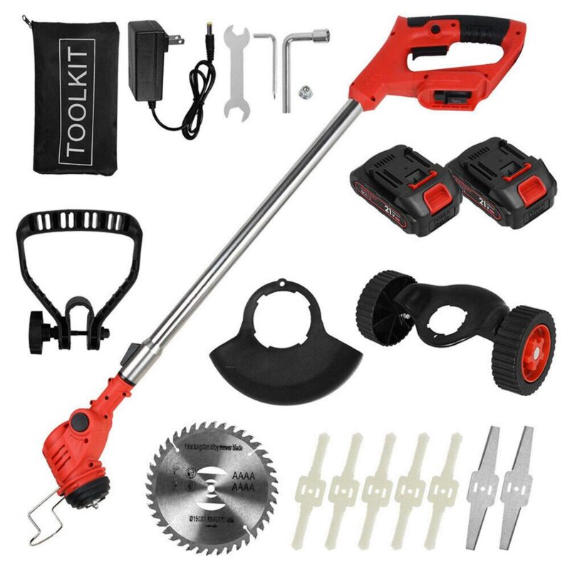 FOCUSSEXY Electric Cordless Weed , 3-in-1 Grass Trimmer Brush Cutter, Lightweight Lawn Mower Edger Tool Rechargeable Battery Powered for Garden Yard - Image 2