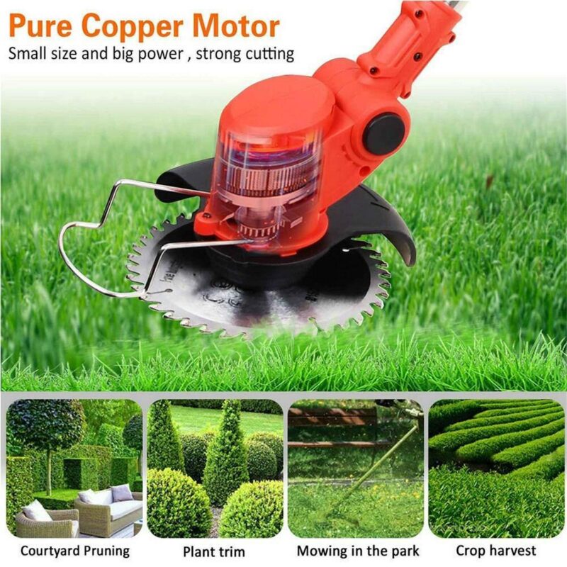 FOCUSSEXY Electric Cordless Weed , 3-in-1 Grass Trimmer Brush Cutter, Lightweight Lawn Mower Edger Tool Rechargeable Battery Powered for Garden Yard - Image 5