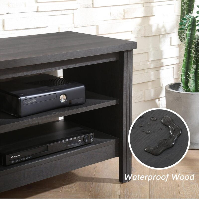 Farmhouse TV Stand for 75 inch TV Wood Television Stand for 65 70 inch TV,Entertainment Center with 6 Storage Cabinets for Living Room, Black - Image 6