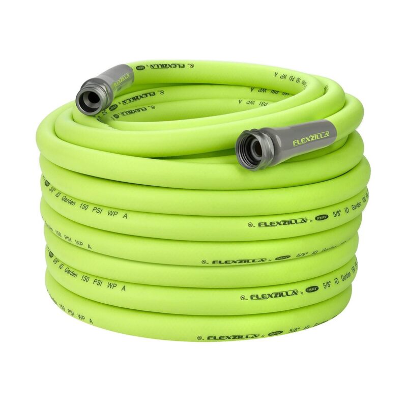 FlexzillaA Garden Hose, 5/8  x 100', 3/4  - 11 1/2 GHT Fittings, Flexible Hybrid Polymer, ZillaGreenA - Image 2