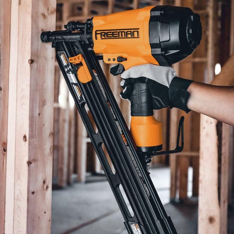 Freeman G2FR3490 2nd Generation Pneumatic 34 Degree 3-1/2  Framing Nailer with Adjustable Metal Belt Hook and 1/4  NPT Air Connector - Image 7