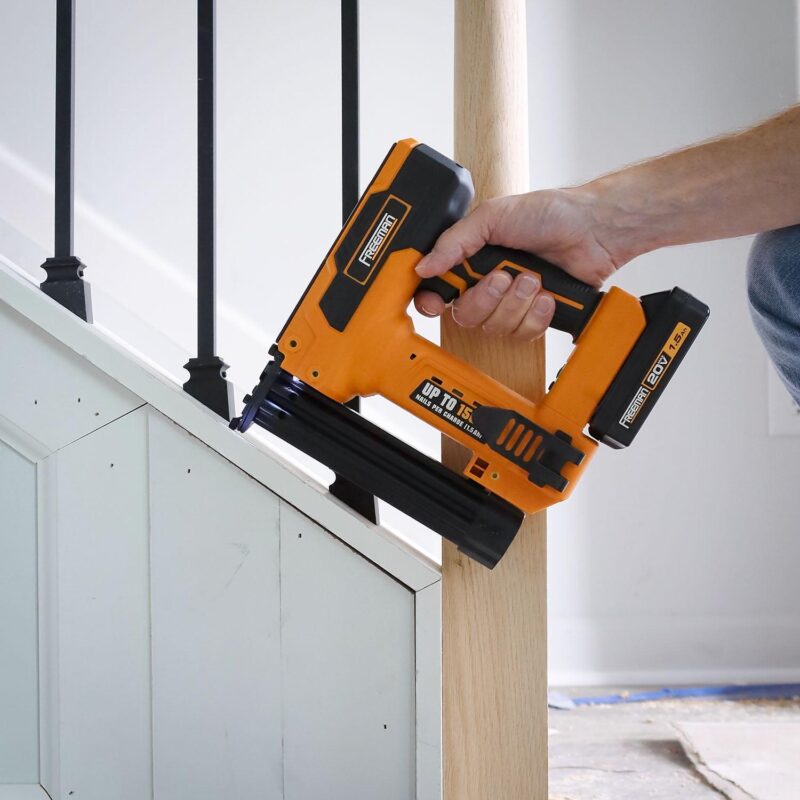 Freeman PE20VBR9032 20 Volt Cordless 2-in-1 18-Gauge 1-1/4  Nailer / Stapler Kit with Lithium Ion Battery, Charger, and Fasteners (400 Count) a 1500 Shots per Charge - Image 8