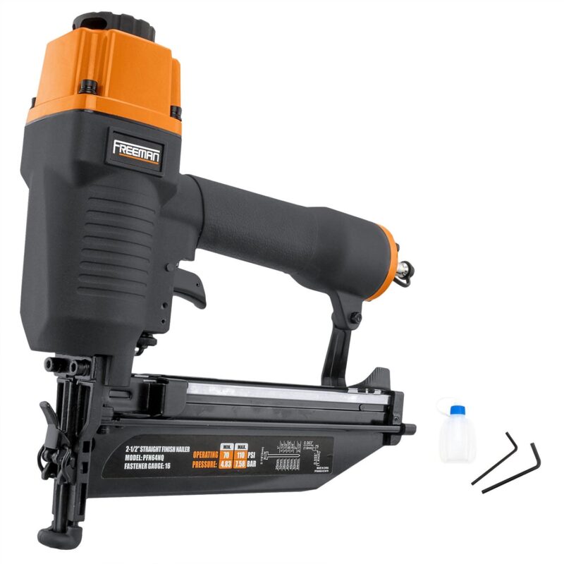 Freeman PFN64 Pneumatic 16-Gauge 2-1/2  Straight Finish Nailer with Nails (200 Count) - Image 6