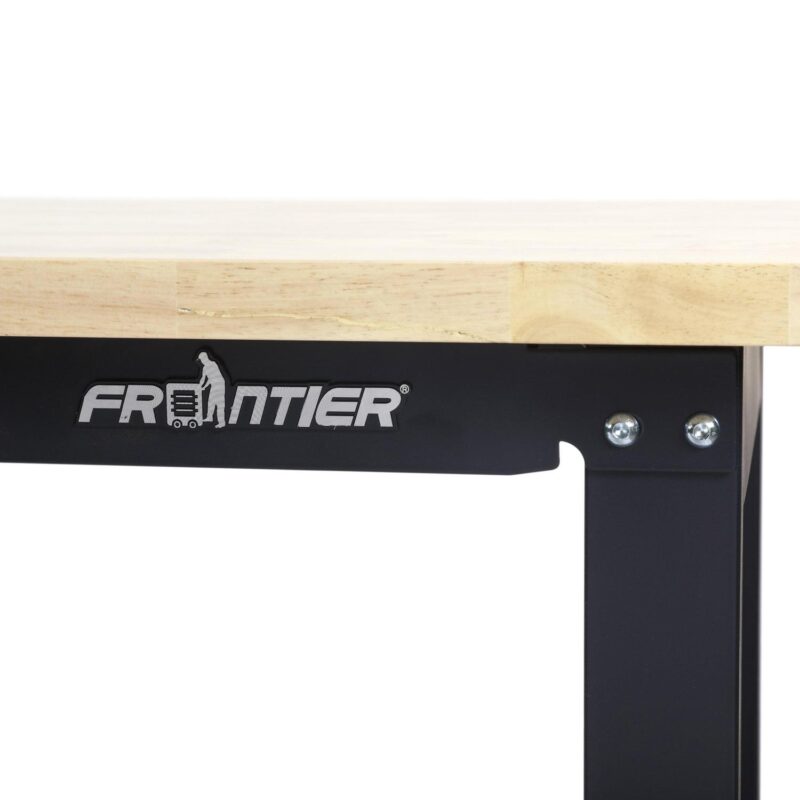 Frontier 48-inch Heavy-Duty Workbench with Adjustable Height, Wood Worktop, Steel Frame - Image 5
