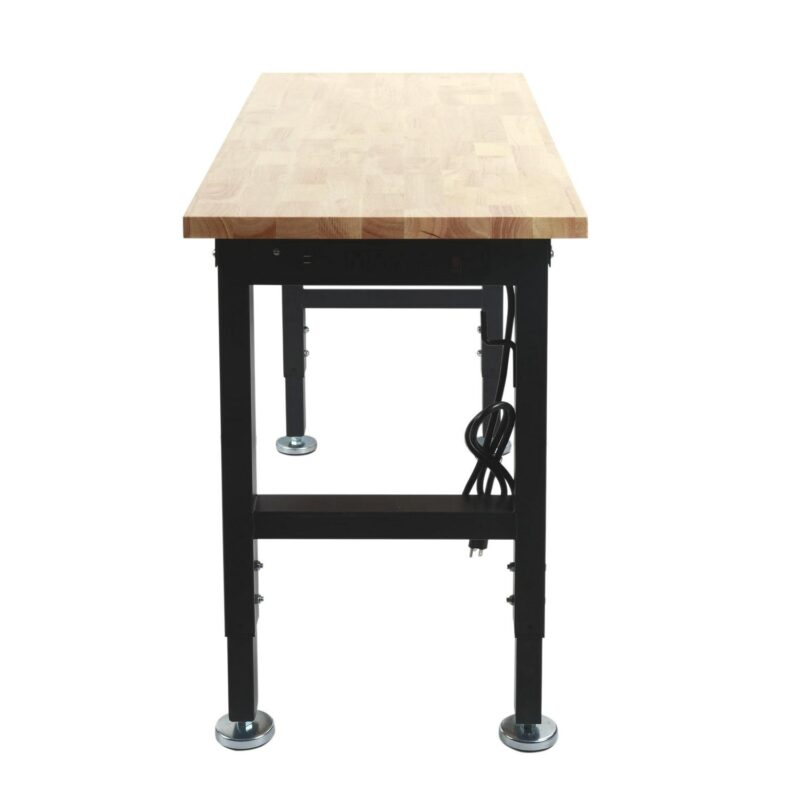 Frontier 48-inch Heavy-Duty Workbench with Adjustable Height, Wood Worktop, Steel Frame - Image 8