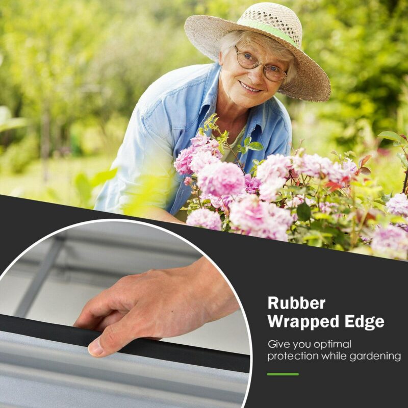 Funcid Galvanized Raised Garden Beds 6ftx3ftx2ft Large Metal Garden Beds Galvanized Steel Planter Box for Vegetables Flowers Herbs - Image 5