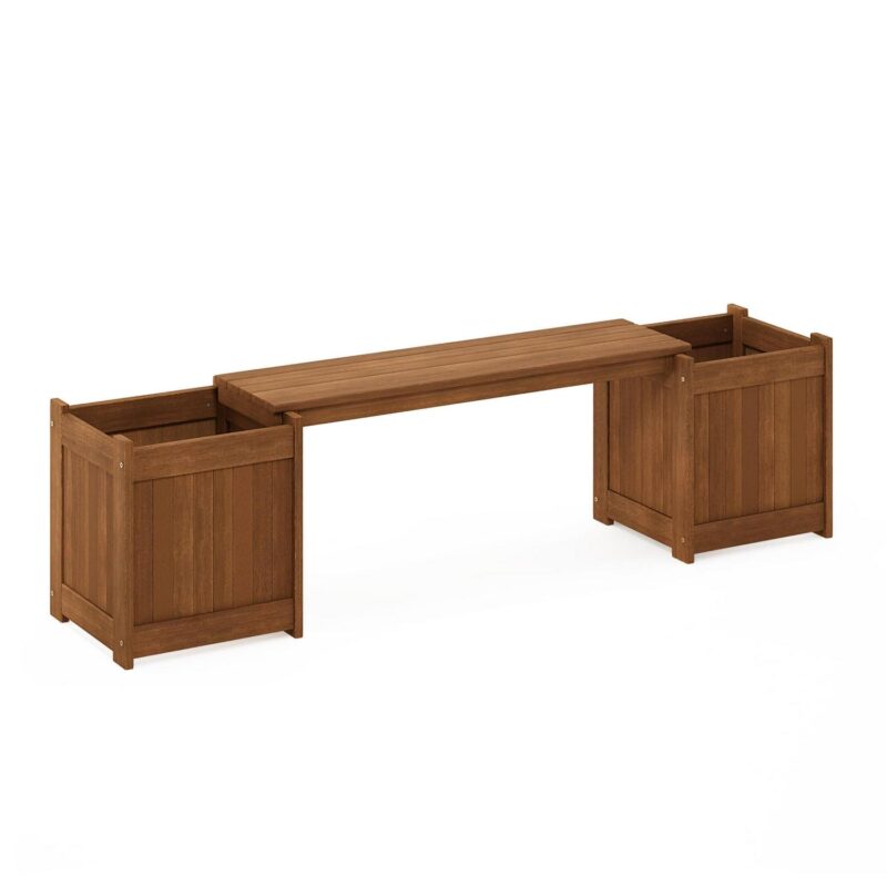 Furinno 11  x 72  x 18  Brown Wood Planter Box - Image 2
