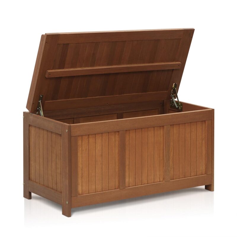 Furinno Tioman Durable and Water Resistant 41.9 Gallon Wood Deck Box, Brown - Image 3