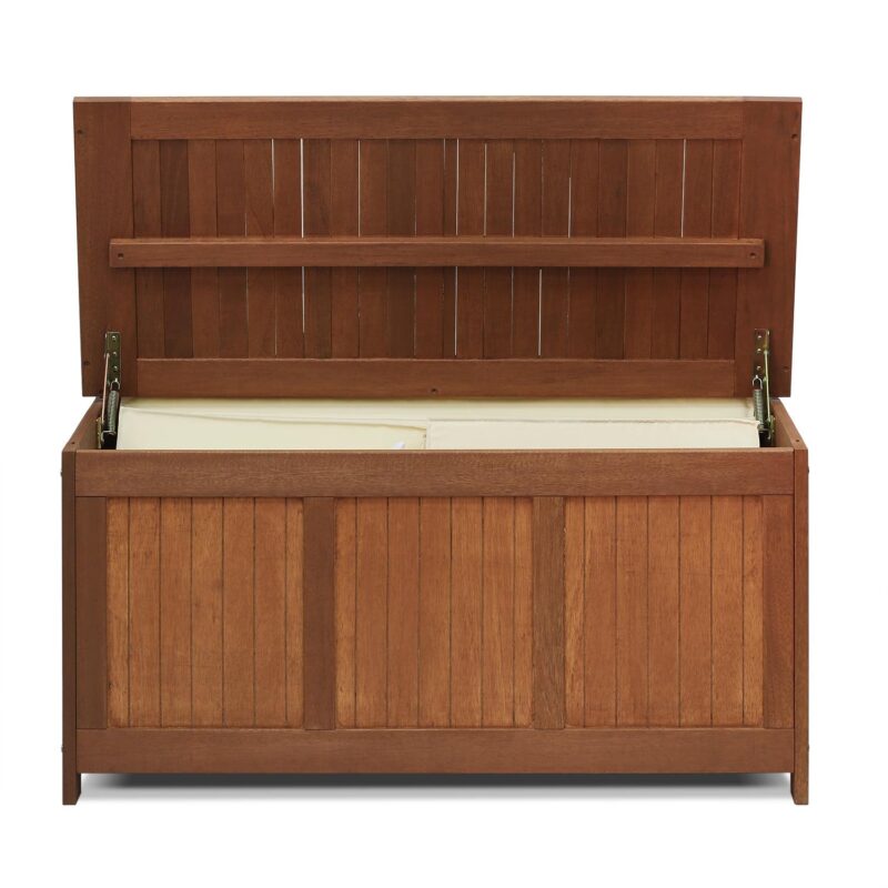 Furinno Tioman Durable and Water Resistant 41.9 Gallon Wood Deck Box, Brown - Image 5