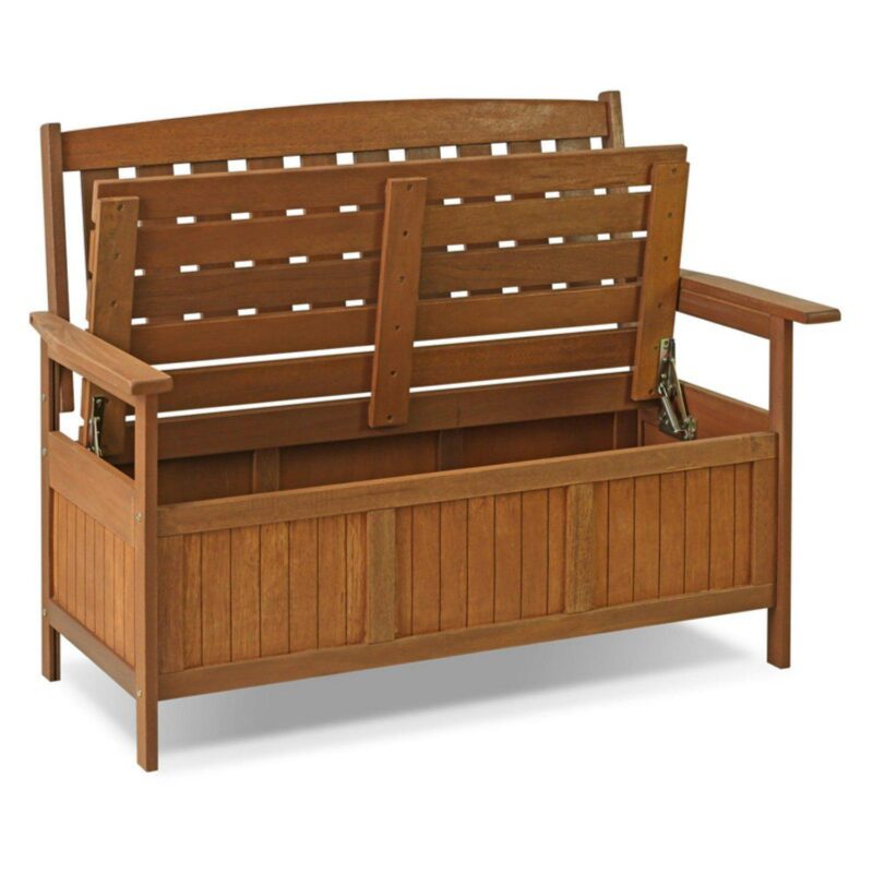 Furinno Tioman Water Resistant 41.9 Gallon Wood Deck Box, Brown - Image 3