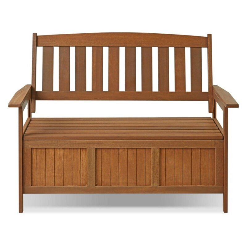 Furinno Tioman Water Resistant 41.9 Gallon Wood Deck Box, Brown - Image 8