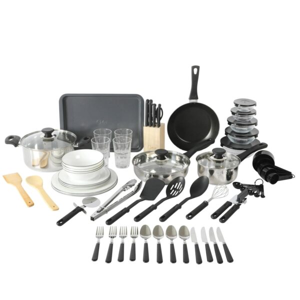 Gibson Home 71-Piece Stainless Steel Silver Cookware Combo Set