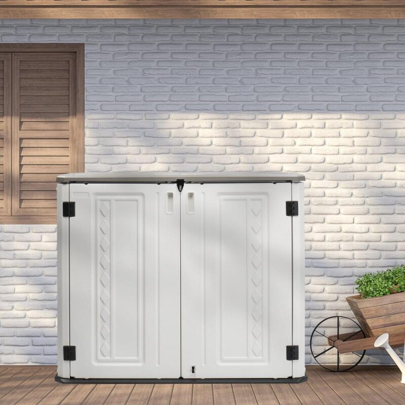 GoDecor 250 Gallon Courtyard Storage Box Deck Box White - Image 3