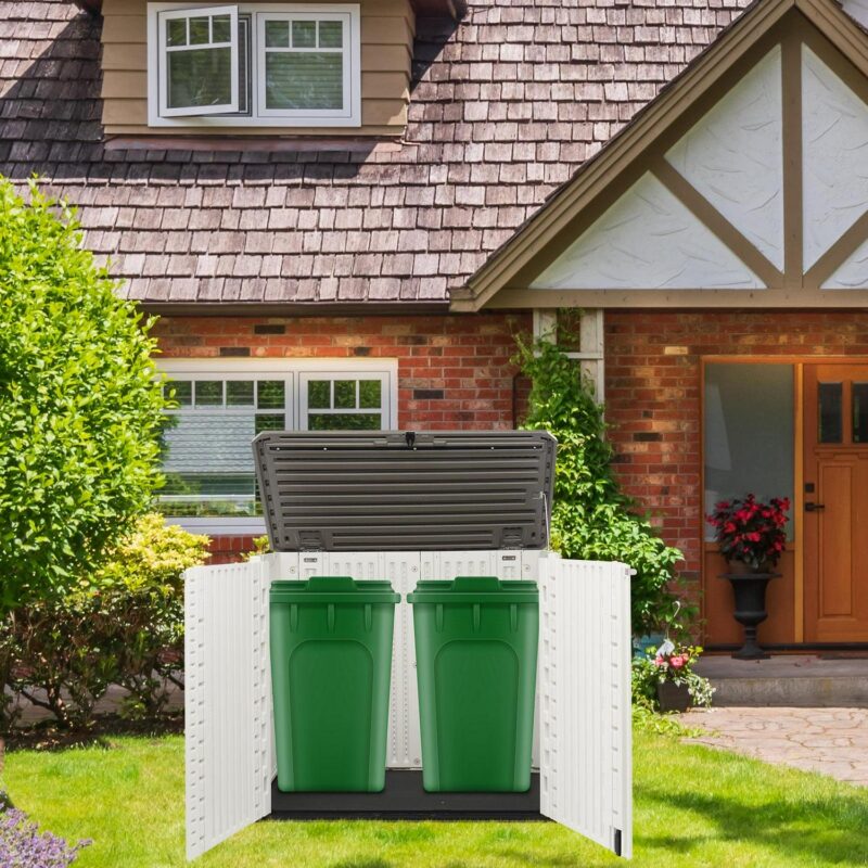 GoDecor 250 Gallon Courtyard Storage Box Deck Box White - Image 4