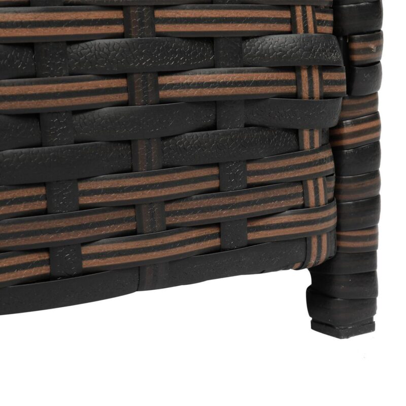 GoDecor 33 Gal Outdoor Storage Bench Deck Box Wicker, Rattab Container for Indoor and Outdoor w/ Cushion, Beige - Image 11