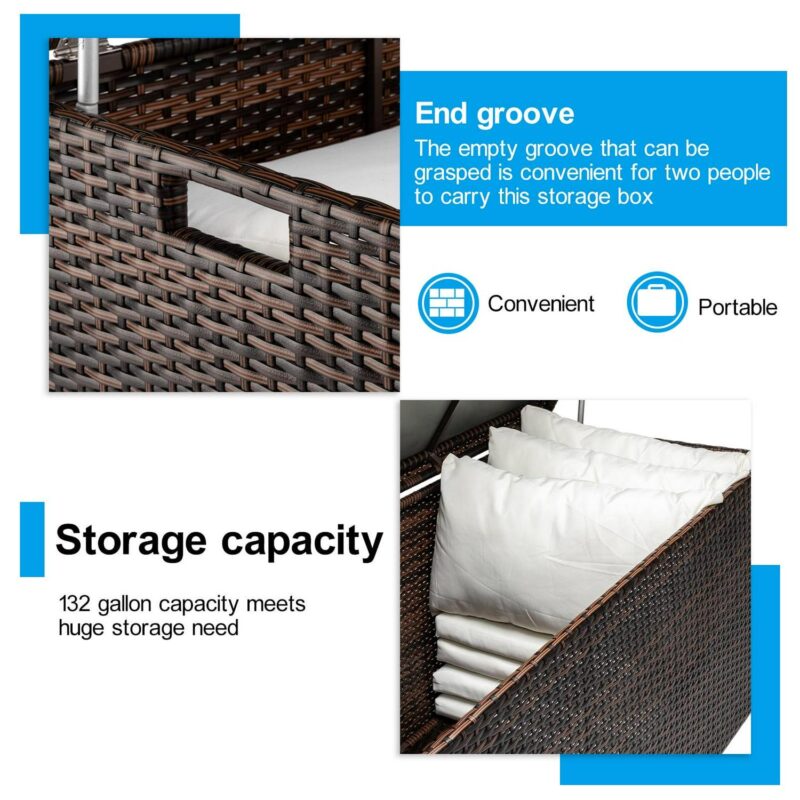 GoDecor Deck Box Organization and Storage for Patio Furniture Outdoor Cushions, 132 Gallon - Image 7