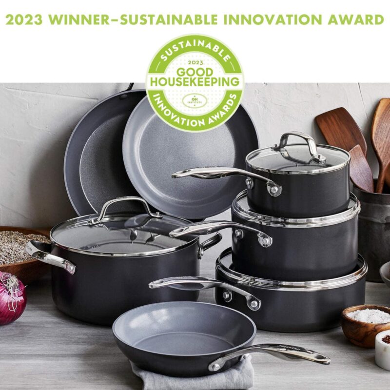 GreenPan Valencia Pro Ceramic Nonstick 11-Piece Cookware Set - Image 3