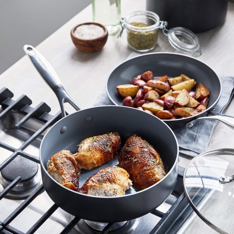 GreenPan Valencia Pro Ceramic Nonstick 11-Piece Cookware Set - Image 6
