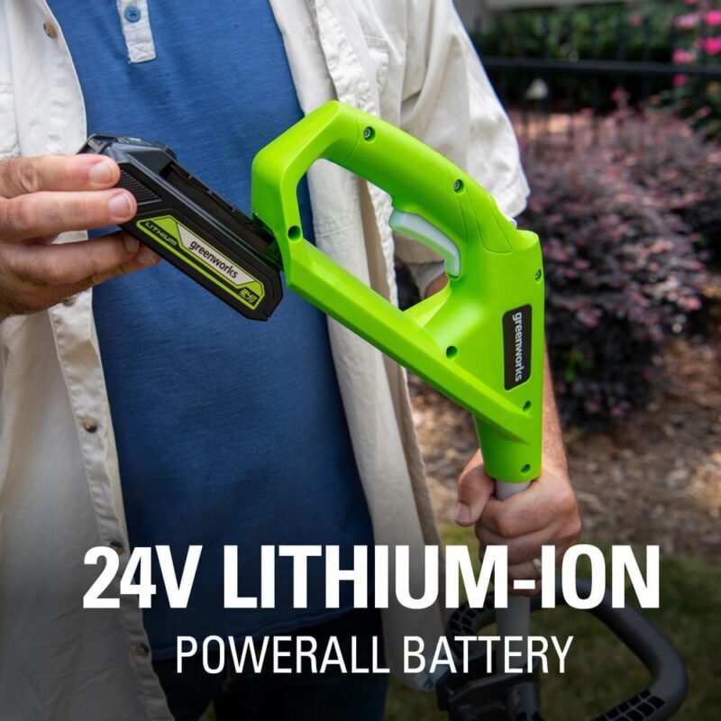 Greenworks 24V 12  Cordless String Trimmer/Edger with 2.0 Ah USB Battery and Charger 2117902AZVT - Image 4