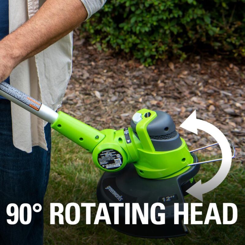 Greenworks 24V 12  Cordless String Trimmer/Edger with 2.0 Ah USB Battery and Charger 2117902AZVT - Image 9