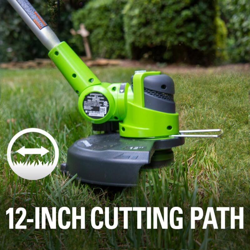 Greenworks 24V 12  Cordless String Trimmer/Edger with 2.0 Ah USB Battery and Charger 2117902AZVT - Image 3