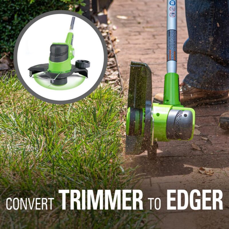 Greenworks 24V 12  Cordless String Trimmer/Edger with 2.0 Ah USB Battery and Charger 2117902AZVT - Image 7