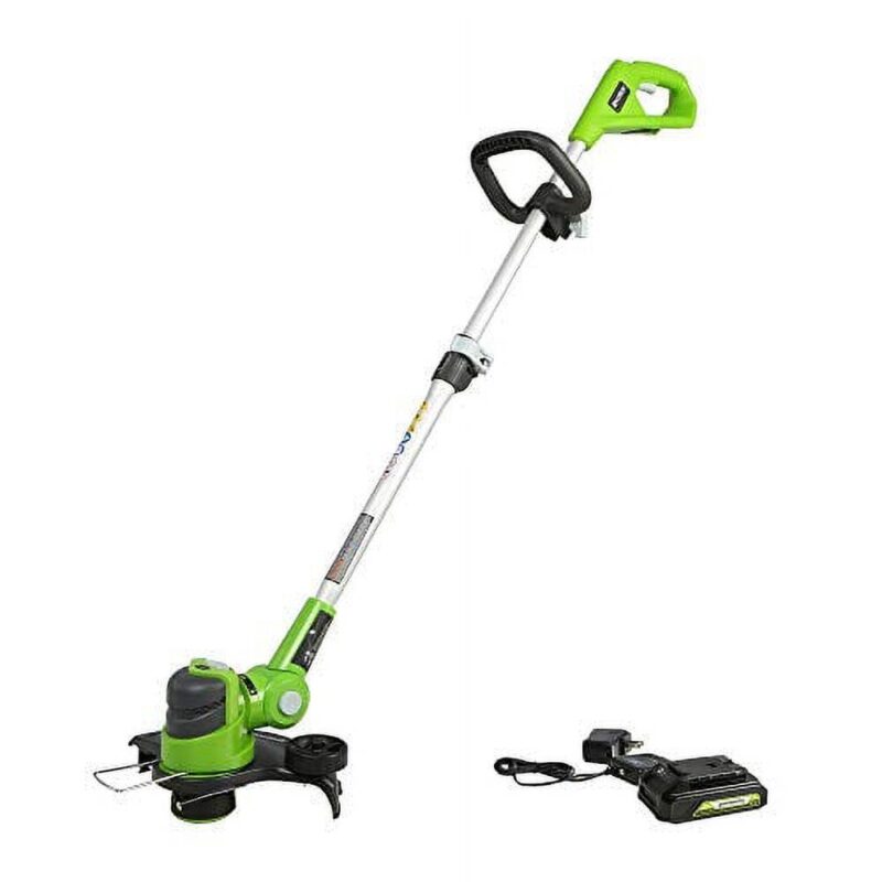 Greenworks 24V 12  Cordless String Trimmer/Edger with 2.0 Ah USB Battery and Charger 2117902AZVT