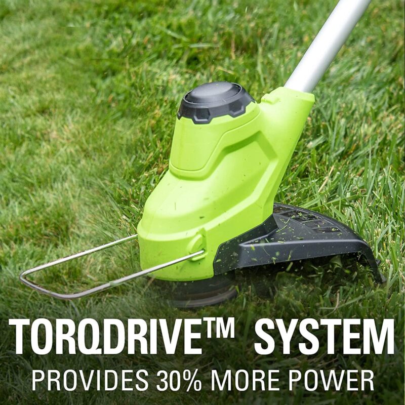 Greenworks 24V 12-inch TORQDRIVE String Trimmer with 2Ah USB Battery and Charger, 2104502AZ - Image 5