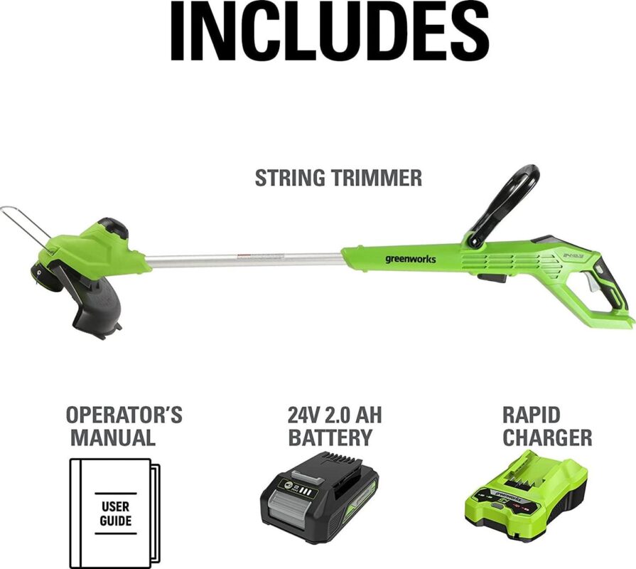 Greenworks 24V 12-inch TORQDRIVE String Trimmer with 2Ah USB Battery and Charger, 2104502AZ - Image 10