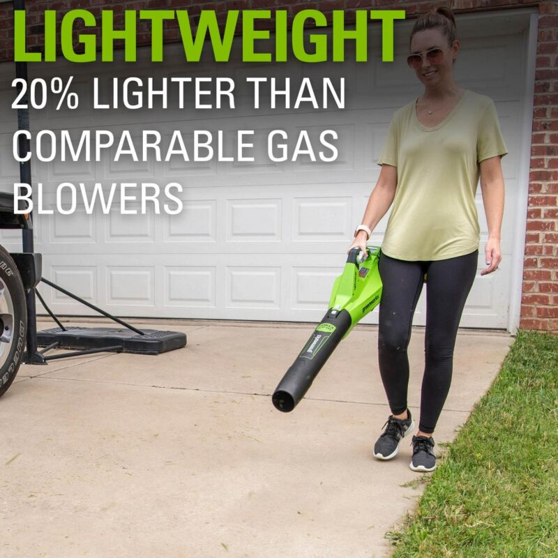 Greenworks 40V 120 Mph at 450 Cfm Axial Blower with 2.5Ah Battery and Charger 2411902 - Image 9