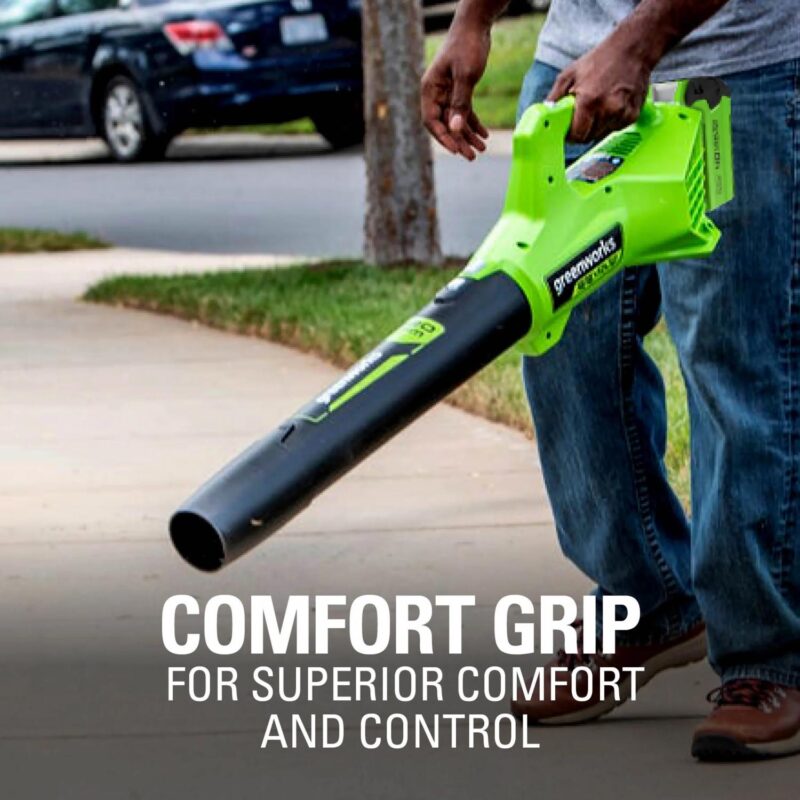 Greenworks 40V 350 CFM at 100 Mph Leaf Blower with 2.0 Ah Battery and Charger 2412002 - Image 8