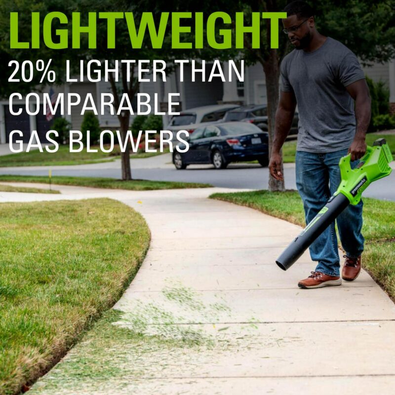 Greenworks 40V 350 CFM at 100 Mph Leaf Blower with 2.0 Ah Battery and Charger 2412002 - Image 9