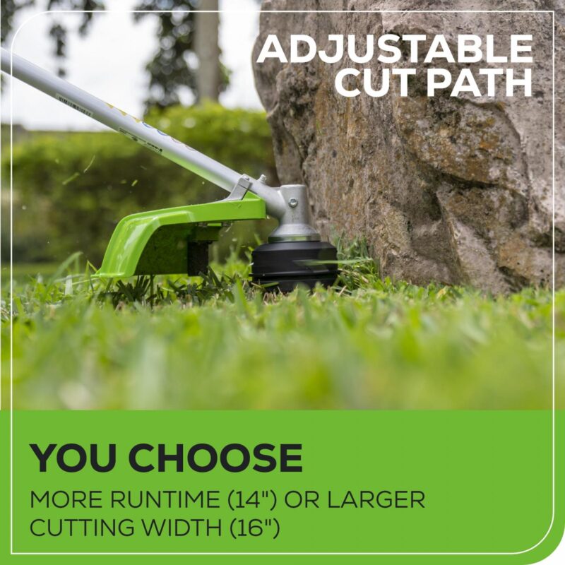 Greenworks 48V (2x24V) 16  Brushless (Attachment Capable) String Trimmer with (2) 4Ah Batteries 2123402 - Image 6