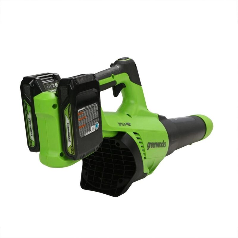 Greenworks 48V Brushless 515a CFM 125MPH Leaf Blower + 2 (24V) 2.0Ah Batteries and 4A Dual Port Charger - Image 12