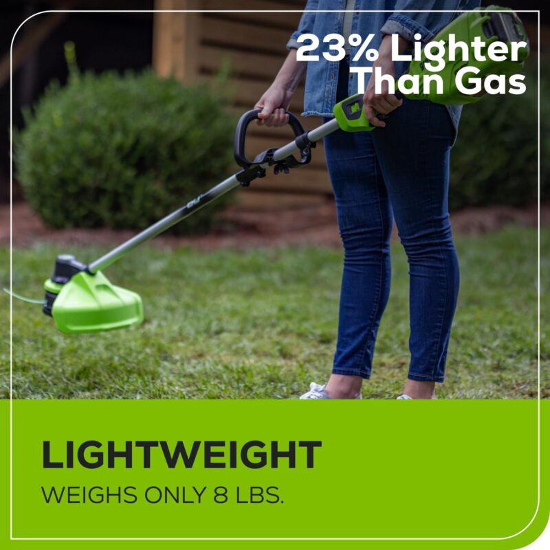 Greenworks 60V 16  String Trimmer and 630 CFM 170 MPH Blower Combo + 2.5Ah Battery, 3A Charger 1359802 - Image 10