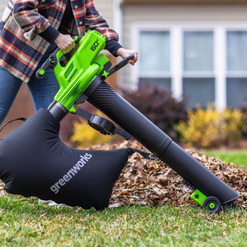 Greenworks 60V 520 CFM at 240 mph Blower-Vac with 4Ah Battery and 3A Charger 2429702 - Image 11