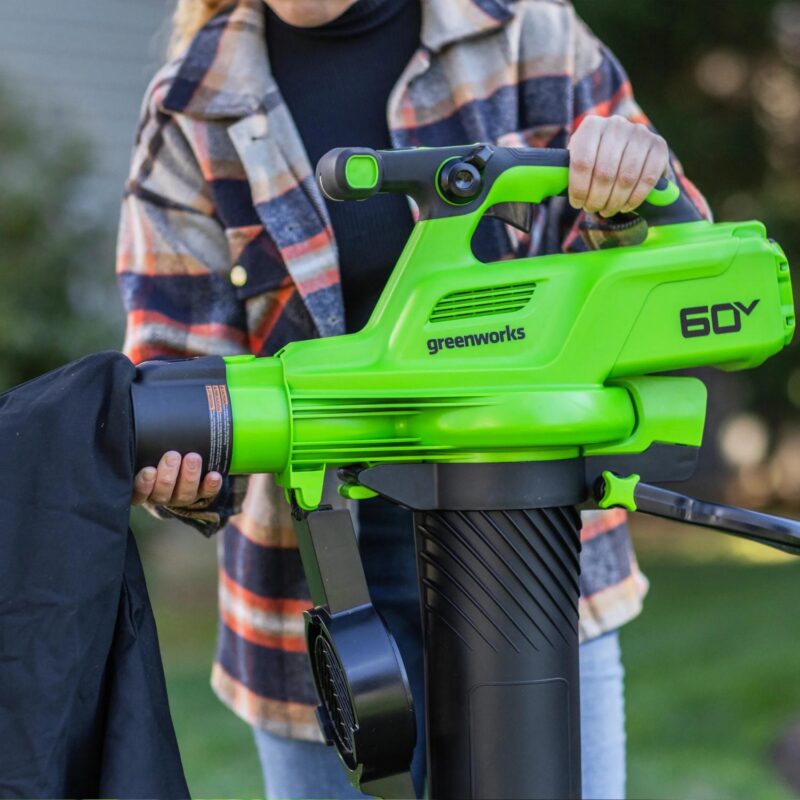 Greenworks 60V 520 CFM at 240 mph Blower-Vac with 4Ah Battery and 3A Charger 2429702 - Image 9