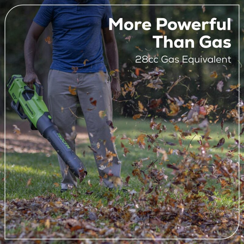 Greenworks 60V 750 CFM 170 MPH Leaf Blower with 4.0 AH HC Battery and 6 Amp Charger 2429802 - Image 12