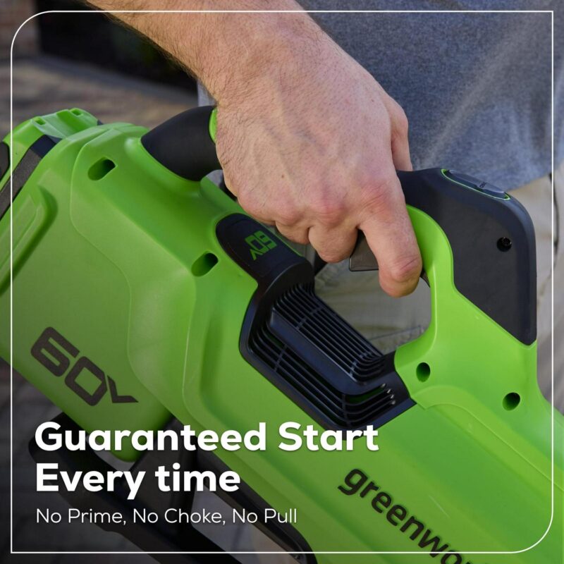 Greenworks 60V 750 CFM 170 MPH Leaf Blower with 4.0 AH HC Battery and 6 Amp Charger 2429802 - Image 11