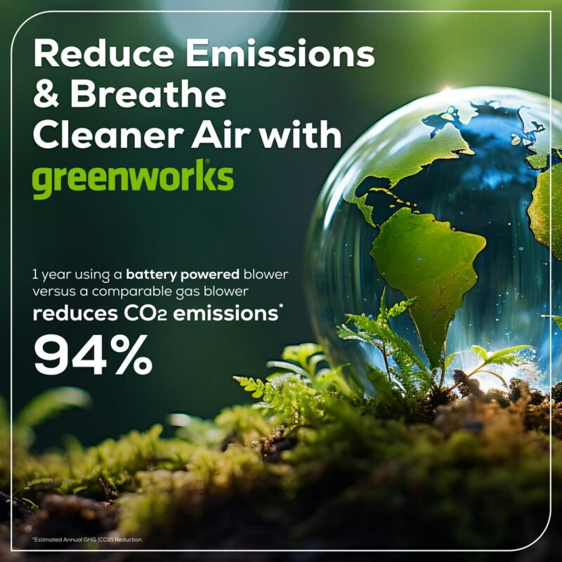 Greenworks 60V 750 CFM 170 MPH Leaf Blower with 4.0 AH HC Battery and 6 Amp Charger 2429802 - Image 15