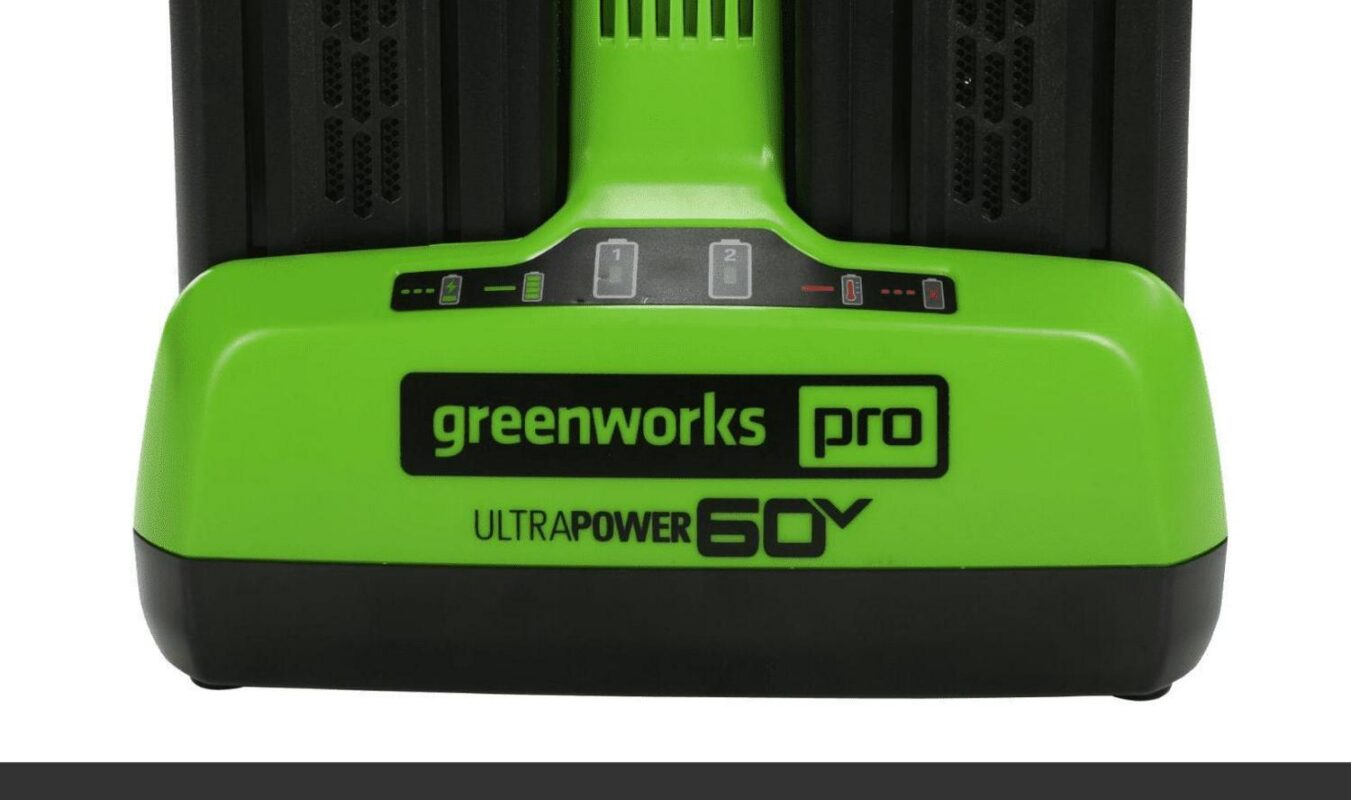 Greenworks 60V UltraPower 6 Amp Dual-Port Battery Charger 2928702 - Image 3