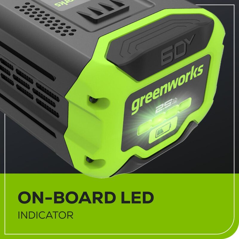 Greenworks 60 Volt 2.5Ah Battery 1807202 - Image 7
